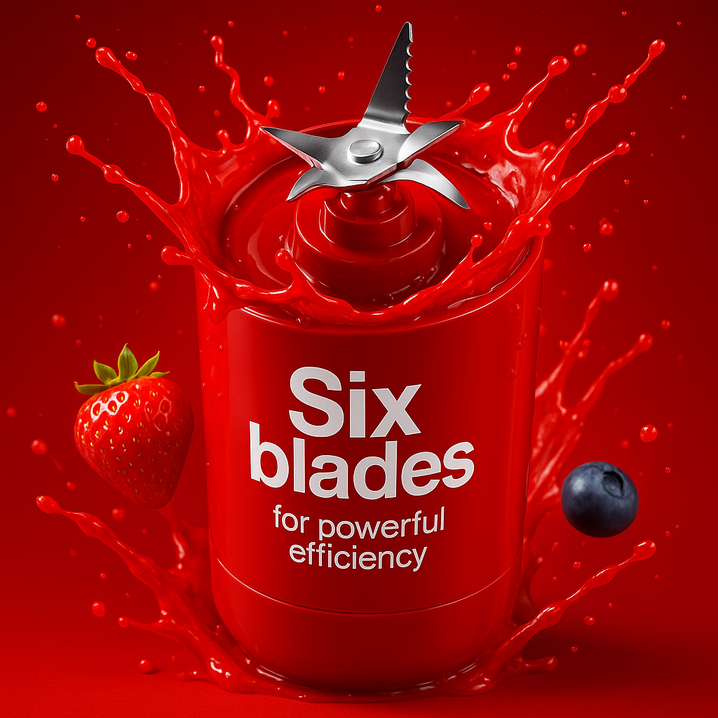 JuiceBeast – Portable Blender with 6 Sharp Blades & USB Charging