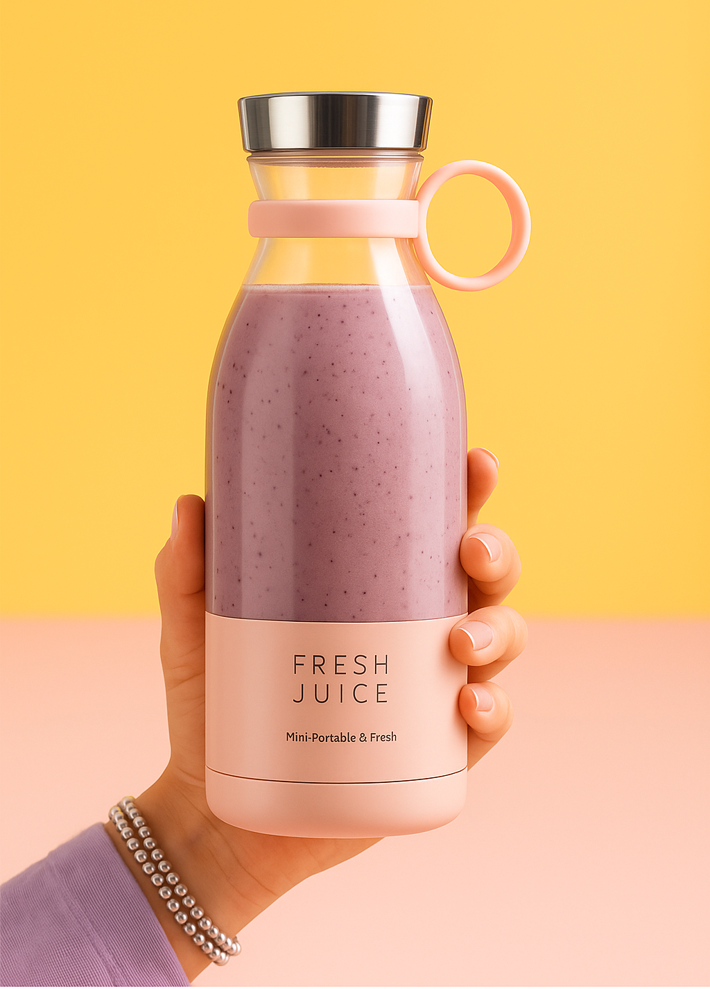 Portable Blender with 6 Sharp Blades & USB Charging